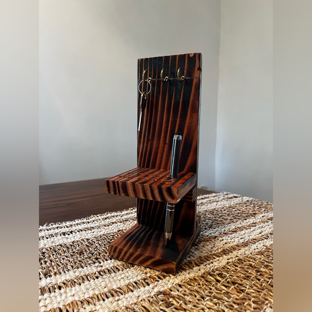 Wood Key And Pen Holder